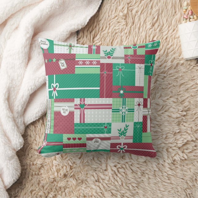 Almofada Mosaico de presentes de Natal (Cobertor)
