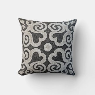 Almofada Mosaico Espiral Negro e Branco