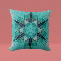 Mosaico, Flor Azul e Branco