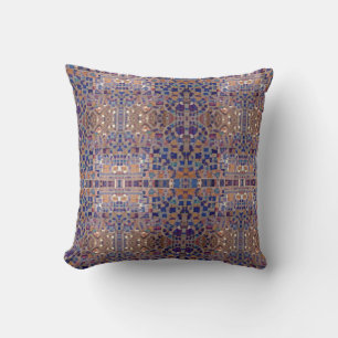 Almofada Mosaico marroquino inspirou bege azul design