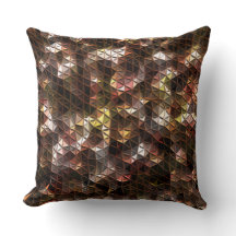Mosaico triangular castanho com alivio leve