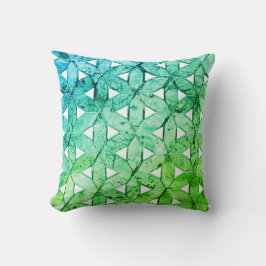 Almofada Mosaico verde-aquamarino | flor da vida