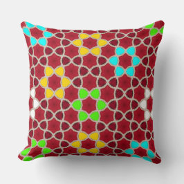 Almofada Mosaico Vermelho Crimson na Variação de Cor Estrel