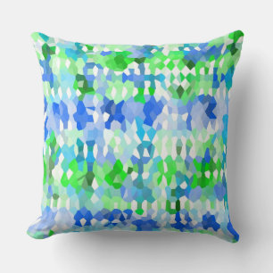 Almofada Mosaicos Azul e Verde