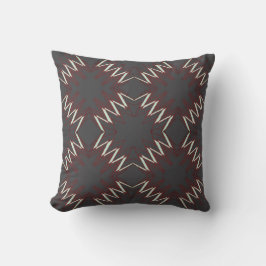 Almofada Mosaicos de Diamante de Arte Abstrata Vermelho Bra