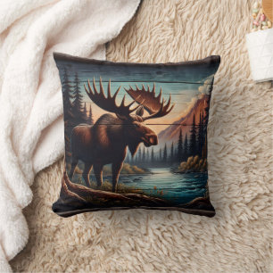 Almofada Mose Majestosa por Tranquil Mountain Stream