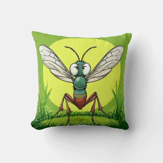 Almofada 🦟 Mosquito Divertido Presente de Decoração de Cas (Frente)