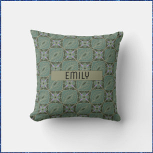 Almofada Moss Green Batik Impressão