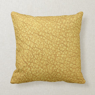 Almofada mostarda amarela sólida ochre Faux Leather