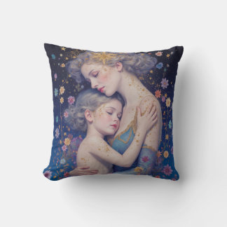 Almofada Mother and Child Art Throw Pillow 