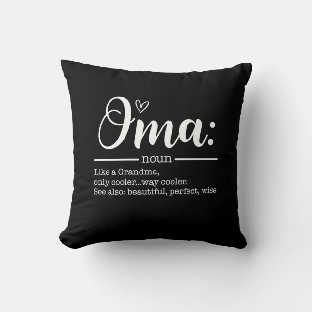 Almofada Mother Art Cute Oma Definition Birthday (Frente)