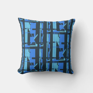 Almofada Motif de Arte Tribal Marinho Azul Aqua Sudoeste