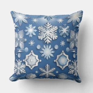 Almofada Motif Floco de Neve Azul-Gelo