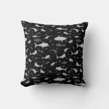 Motif Repetitivo Preto E Branco | Padrão do tubarã