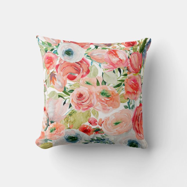 Almofada Motifs Floral em Watercolor (Frente)