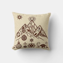 Almofada Motifs Montanhosos Célticos e Inuit Inspirados