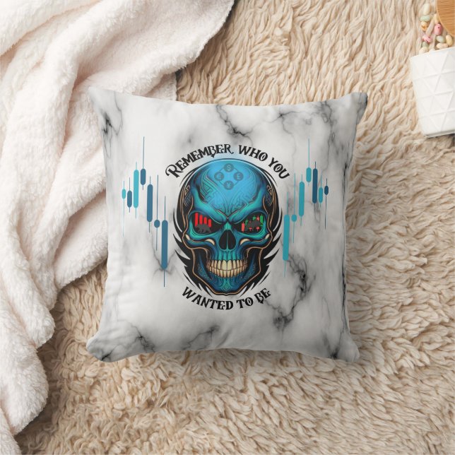 Almofada Motivação Comercial | Skull N Marble | Lembrar (Cobertor)