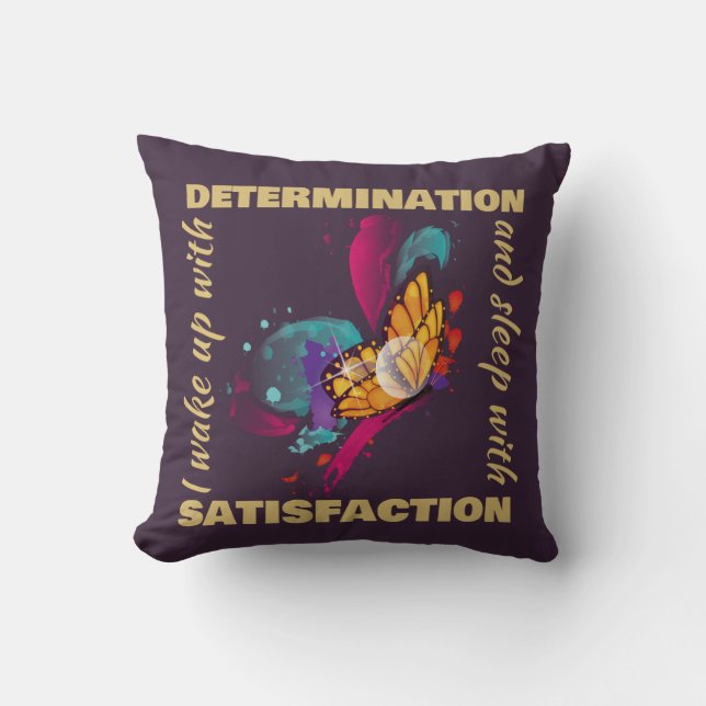 Almofada Motivação da Borboleta de Cólvora Cóta (Frente)