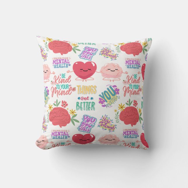 Almofada Motivação da Saúde Mental (Frente)