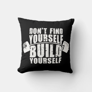 Almofada Motivação de Workout - Construa-se - Barbell