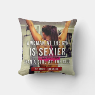 Almofada Motivação de Workout Gym feminino