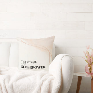 Almofada Motivational Quote Throw Pillow