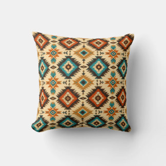 Almofada Motivo Azteca de Estilo Nativo Americano Vintage