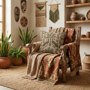 Almofada Motivos de padrão oriental único retrô vintage