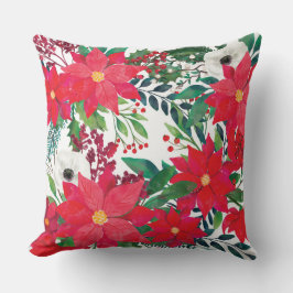 Almofada Motivos florais para a época de Natal