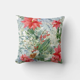 Almofada Motivos florais para a época de Natal