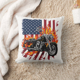 Almofada Moto embutida por bandeira americana