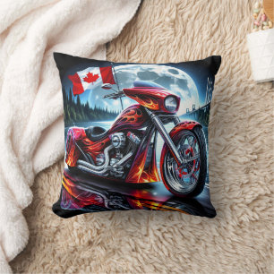 Almofada Motociclismo canadiano em lua de cheio