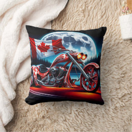 Almofada Motociclo personalizado com bandeira canadense