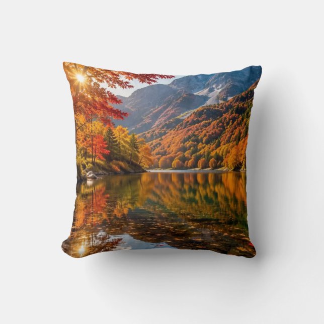 Almofada Mountain Calm in Fall (Frente)