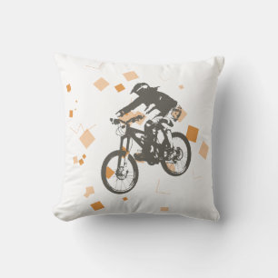 Almofada Mountainbike Rider Jump Throw Pillow desenhos