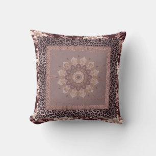 Almofada Mousse damask rosa mocha mutado