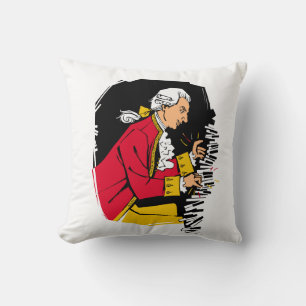 Almofada Mozart joga o piano