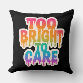 Almofada Muito Brilhante para se importar - Tipografia Neon