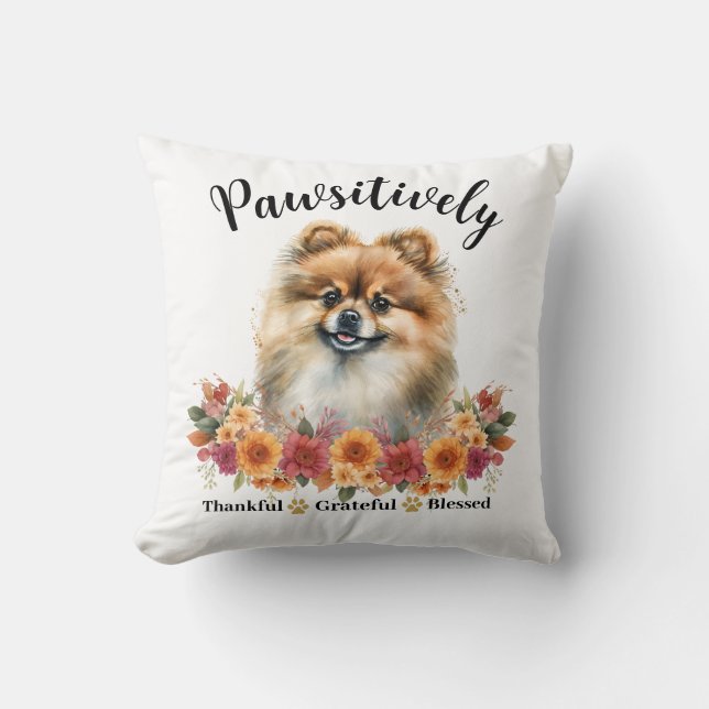 Almofada Muito Grato Feliz Abencoado Cachorro Fofo (Frente)