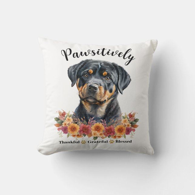 Almofada Muito Grato Feliz Adorável Cachorro (Frente)