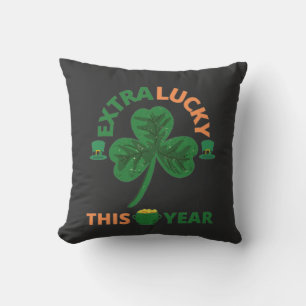 Almofada Muito sortudo irlandês este ano engraçado