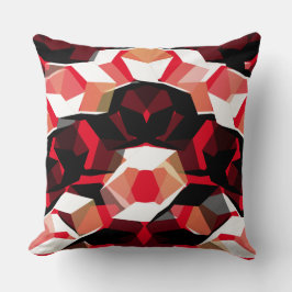 Almofada Muitos hexágonos coloridos com partes incolores, e