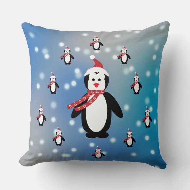 Almofada Muitos pinguins (Frente)