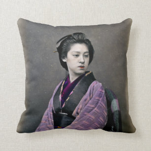 Almofada Mulher 1870 japonesa bonita