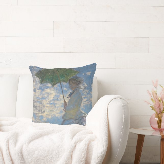 Almofada Mulher com Parasol - Madame Monet e seu filho (Sofá)