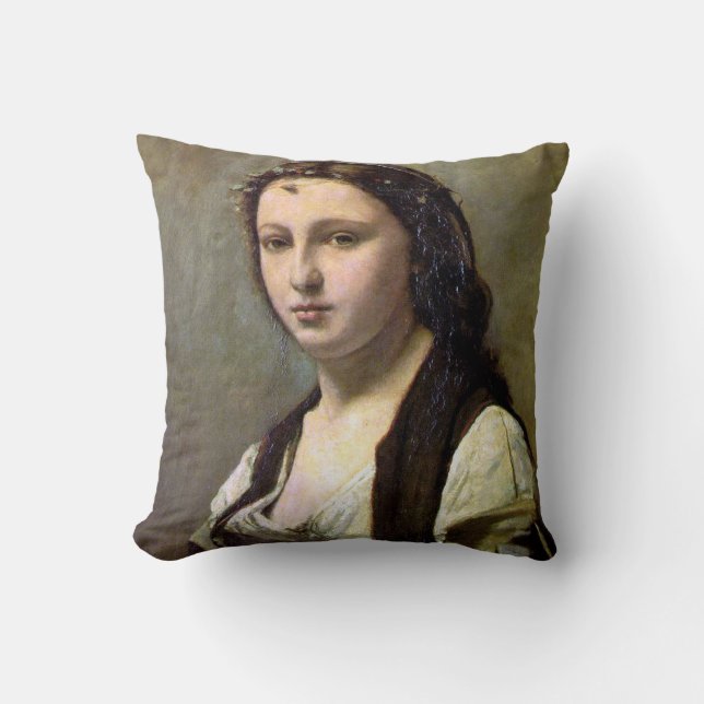 Almofada Mulher com pérola, Camille Corot, 1868-1870 (Frente)