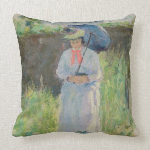Almofada Mulher com um parasol (pastel no papel)