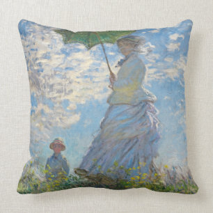 Almofada Mulher de Claude Monet com um parasol
