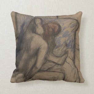Almofada Mulher de Edgar Degas que seca seu cabelo