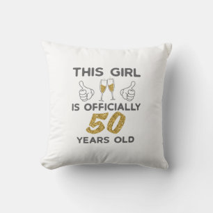 Almofada Mulher Esta Menina Oficialmente 50 Anos 50 Anos 50